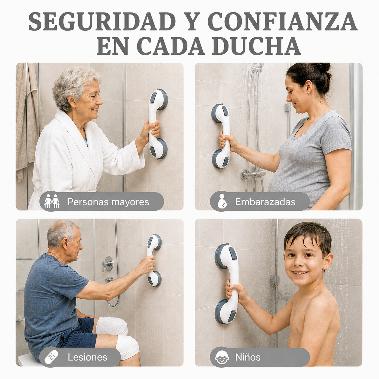 Agarre Seguro para la Regadera