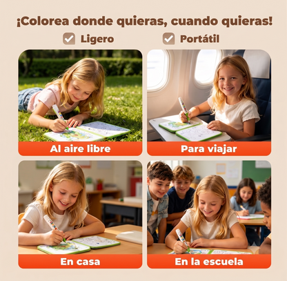Libro de colorear con agua para niños