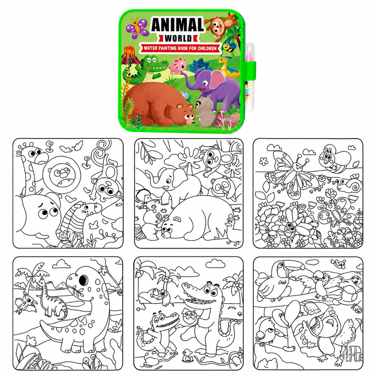 Libro de colorear con agua para niños